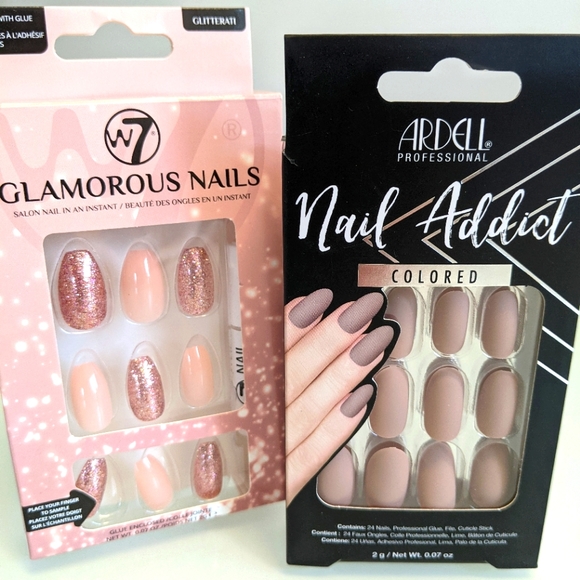 Other - 2 packs of coffin & oval style press on nails